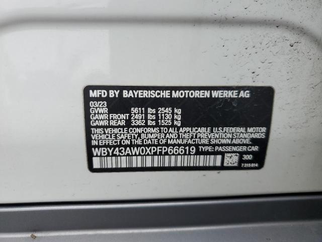 WBY43AW0XPFP66619 - 2023 BMW I4 EDRIVE 35 WHITE photo 12