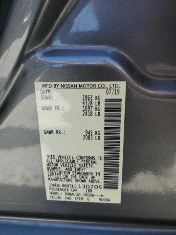 1N4BL4BV5LC130705 - 2020 NISSAN ALTIMA S GRAY photo 12