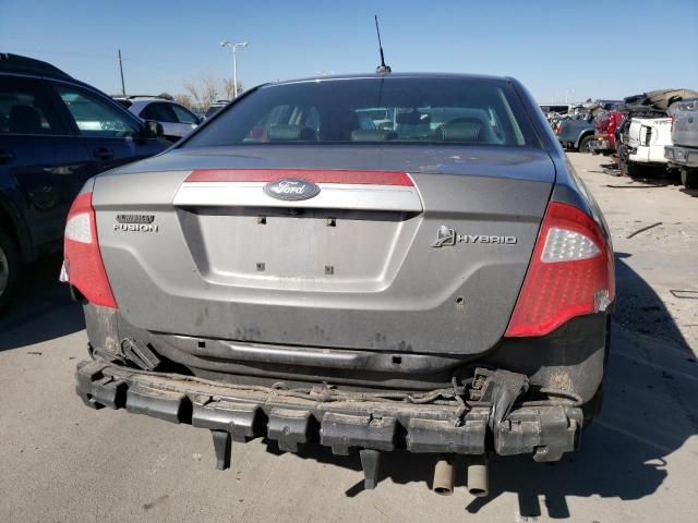 3FADP0L30AR189307 - 2010 FORD FUSION HYBRID GRAY photo 6