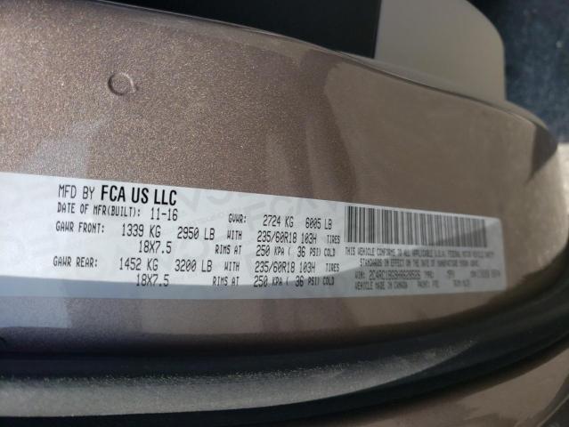 2C4RC1BG9HR628526 - 2017 CHRYSLER PACIFICA TOURING L ოქროსფერი ფოტო 12