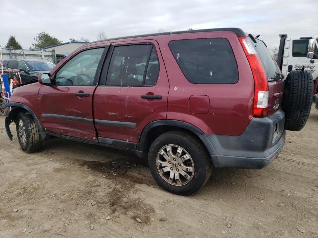 SHSRD78875U317953 - 2005 HONDA CR-V EX BURGUNDY photo 2