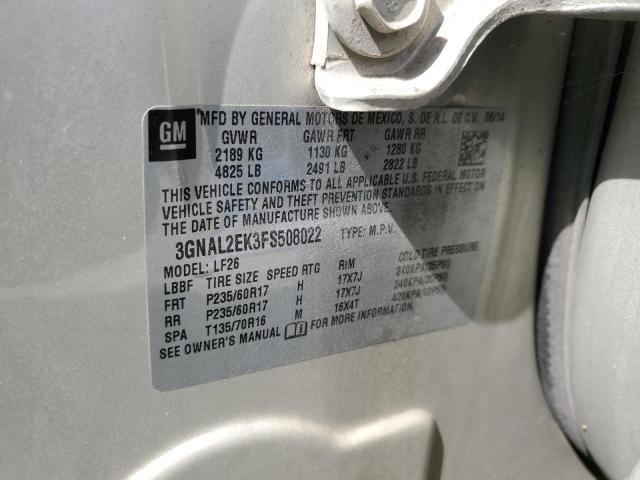 3GNAL2EK3FS508022 - 2015 CHEVROLET CAPTIVA LS 棕色 照片 13