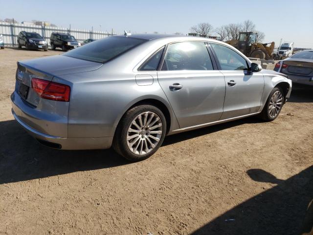 WAUR2AFD9DN009996 - 2013 AUDI A8 L QUATTRO GRAY photo 3