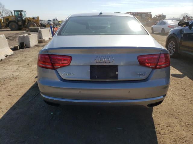 WAUR2AFD9DN009996 - 2013 AUDI A8 L QUATTRO GRAY photo 6