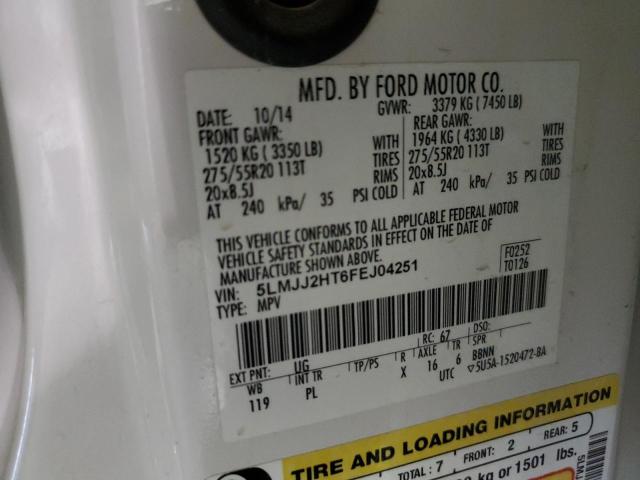 5LMJJ2HT6FEJ04251 - 2015 LINCOLN NAVIGATOR 白色 照片 14