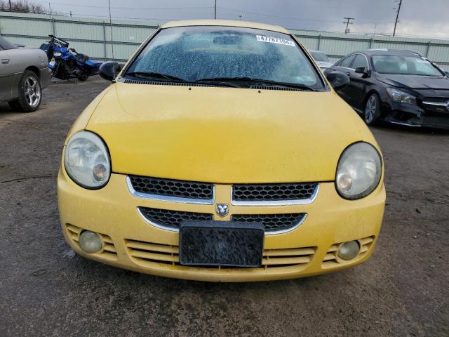 1B3ES56C03D101312 - 2003 DODGE NEON SXT YELLOW photo 5