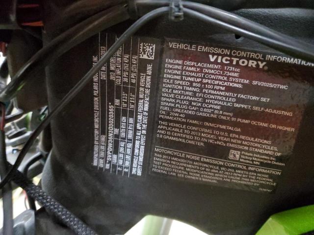 5VPDW36N3D3020365 - 2013 VICTORY MOTORCYCLES CROSS COUN Verde foto 10