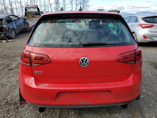 3VW4T7AU6GM028909 - 2016 VOLKSWAGEN GTI S/SE RED photo 6