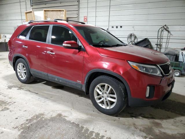 5XYKTCA69FG552653 - 2015 KIA SORENTO LX RED photo 4