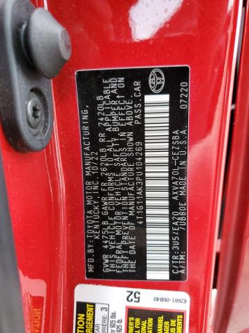 4T1G11AK3PU104269 - 2023 TOYOTA CAMRY SE NIGHT SHADE RED photo 13