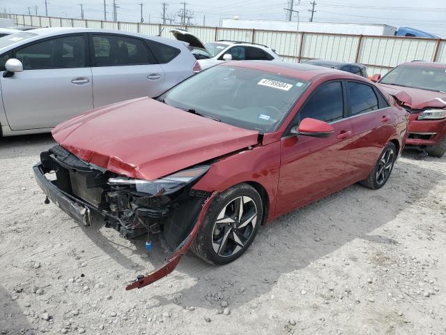 KMHLP4AG4NU300891 - 2022 HYUNDAI ELANTRA LIMITED BURGUNDY photo 1