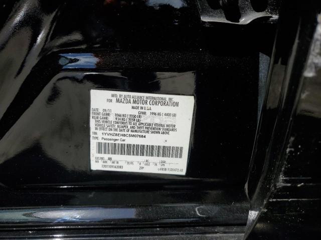 1YVHZ8EH8C5M07684 - 2012 MAZDA 6 I BLACK photo 12