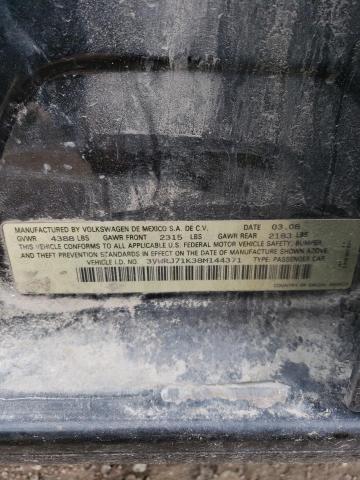 3VWRJ71K38M144371 - 2008 VOLKSWAGEN JETTA WOLFSBURG 黑色 照片 12