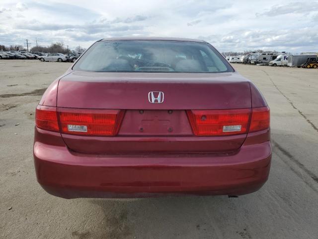 1HGCM56725A082190 - 2005 HONDA ACCORD EX BURGUNDY photo 6