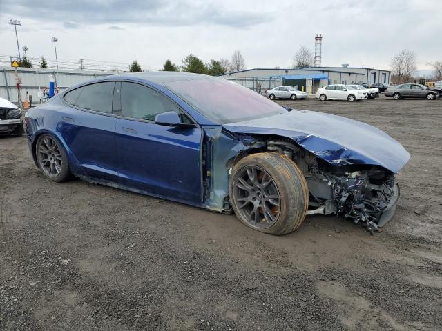 5YJSA1E59NF471086 - 2022 TESLA MODEL S 蓝色 照片 4