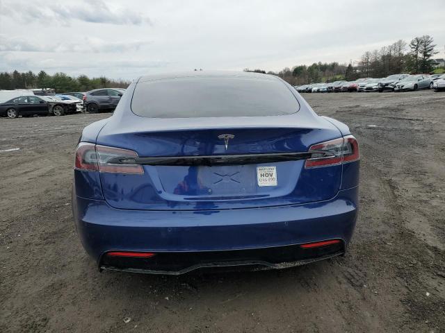 5YJSA1E59NF471086 - 2022 TESLA MODEL S 蓝色 照片 6