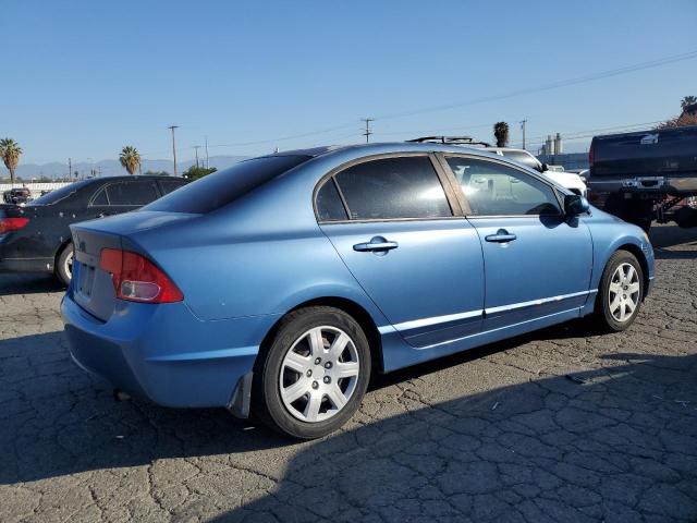 1HGFA165X8L042350 - 2008 HONDA CIVIC LX BLUE photo 3