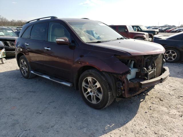 2HNYD28408H539620 - 2008 ACURA MDX TECHNOLOGY MAROON photo 4