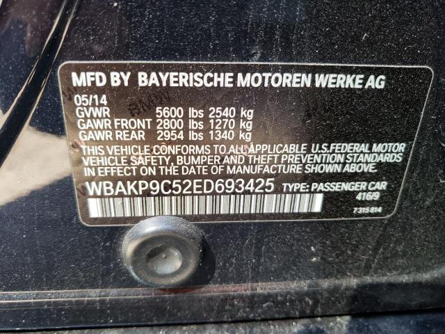 WBAKP9C52ED693425 - 2014 BMW 550 XI BLUE photo 12