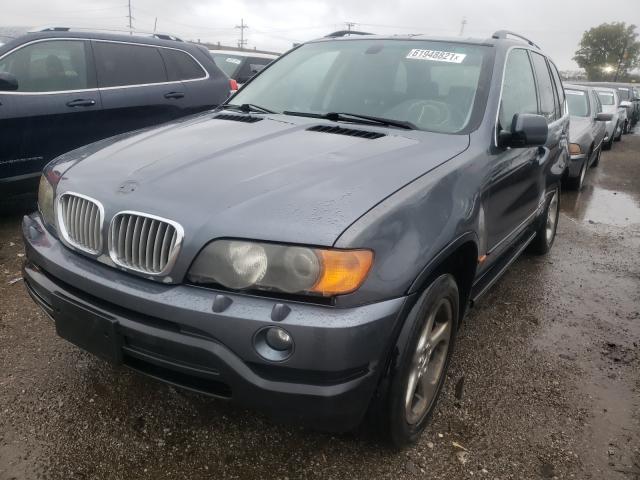 5UXFB33553LH44534 - 2003 BMW X5 4.4I BLUE photo 2