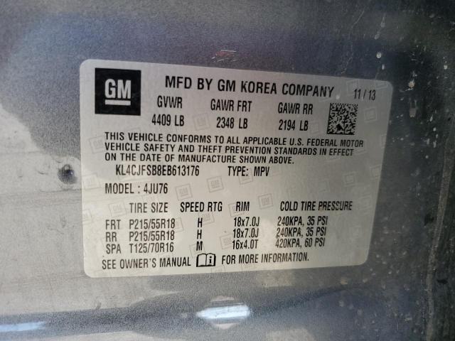 KL4CJFSB8EB613176 - 2014 BUICK ENCORE CONVENIENCE 灰色 照片 14