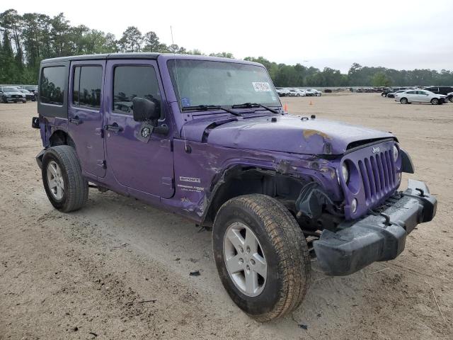 1C4BJWDGXJL837452 - 2018 JEEP WRANGLER U SPORT PURPLE photo 4