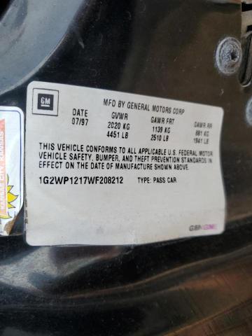 1G2WP1217WF208212 - 1998 PONTIAC GRAND PRIX GTP Qara foto 12