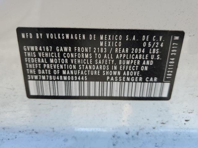 3VW7M7BU4RM089445 - 2024 VOLKSWAGEN JETTA SE თეთრი ფოტო 12