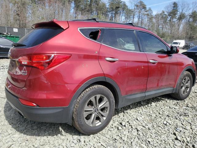 5XYZUDLB6FG274645 - 2015 HYUNDAI SANTA FE S RED photo 3