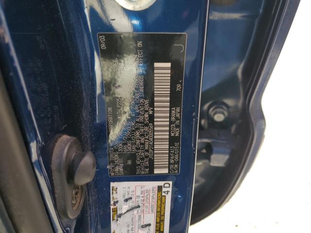 JTEDP21A040005569 - 2004 TOYOTA HIGHLANDER BASE BLUE photo 14