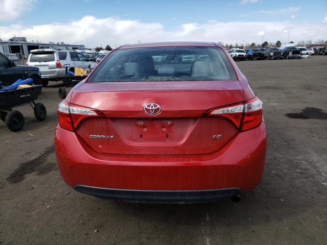 5YFBURHE7EP091783 - 2014 TOYOTA COROLLA L RED photo 6