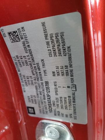 1GCHSAEA3F1235788 - 2015 CHEVROLET COLORADO RED photo 12