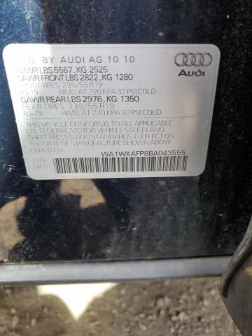 WA1WKAFP8BA043555 - 2011 AUDI Q5 PRESTIGE 蓝色 照片 12