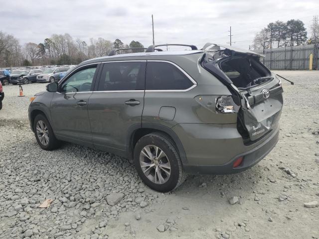 5TDKKRFH0ES025909 - 2014 TOYOTA HIGHLANDER XLE GREEN photo 2