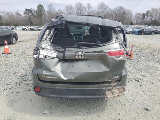 5TDKKRFH0ES025909 - 2014 TOYOTA HIGHLANDER XLE GREEN photo 6