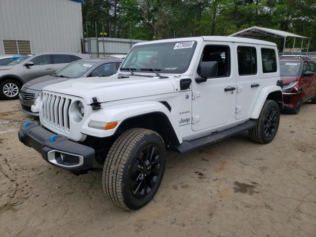 1C4JJXP60PW516175 - 2023 JEEP WRANGLER SAHARA 4XE WHITE photo 1