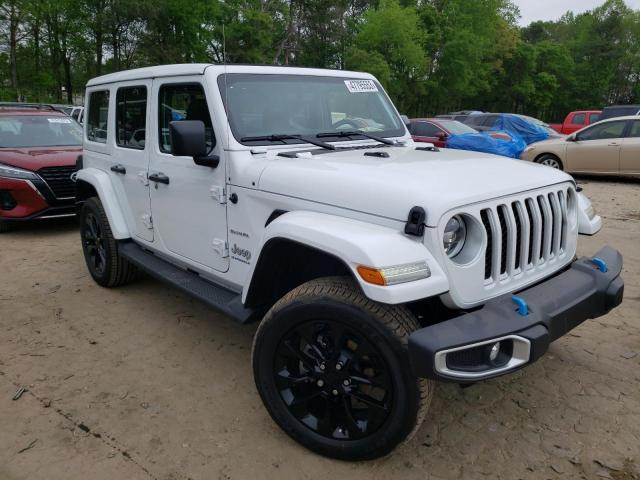 1C4JJXP60PW516175 - 2023 JEEP WRANGLER SAHARA 4XE WHITE photo 4