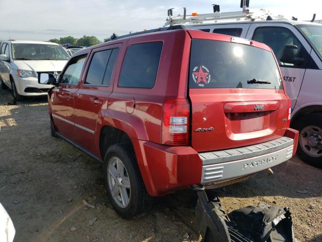 1J4NF4GB1AD504404 - 2010 JEEP PATRIOT LIMITED MAROON photo 3