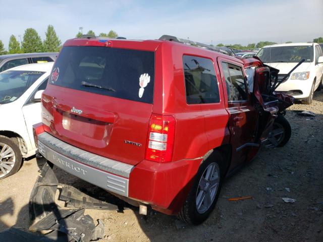 1J4NF4GB1AD504404 - 2010 JEEP PATRIOT LIMITED MAROON photo 4