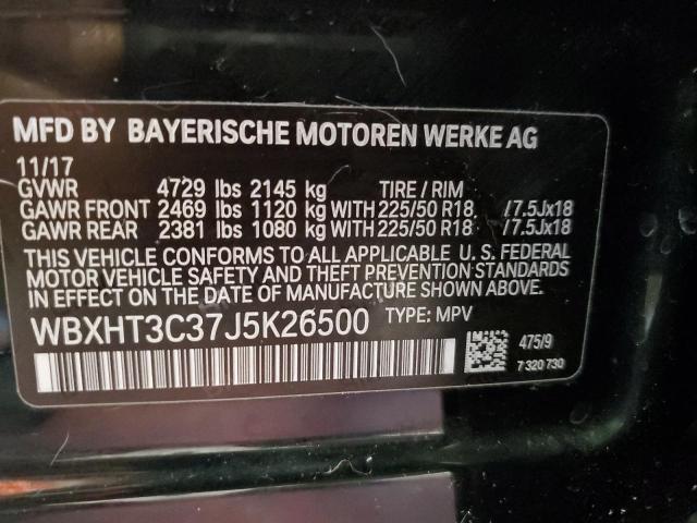 WBXHT3C37J5K26500 - 2018 BMW X1 XDRIVE28I BLACK photo 14