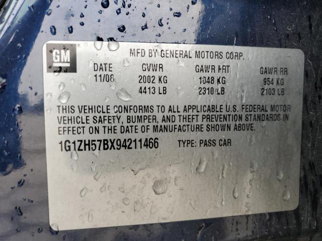 1G1ZH57BX94211466 - 2009 CHEVROLET MALIBU 1LT 蓝色 照片 13