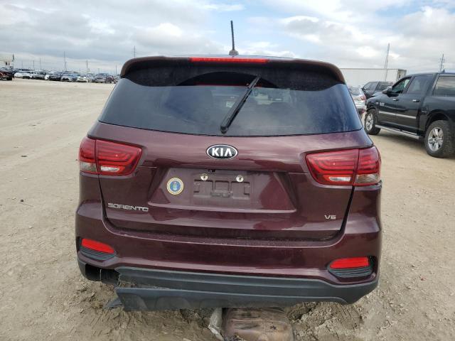 5XYPGDA5XKG455821 - 2019 KIA SORENTO LX BURGUNDY photo 6