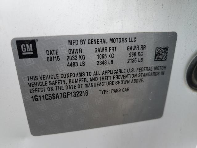 1G11C5SA7GF132218 - 2016 CHEVROLET MALIBU LIM LT Ақ фото 12