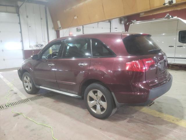 2HNYD28577H522224 - 2007 ACURA MDX SPORT BURGUNDY photo 2