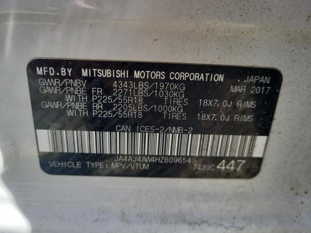 JA4AJ4AW4HZ609654 - 2017 MITSUBISHI RVR SE LIMITED WHITE photo 13