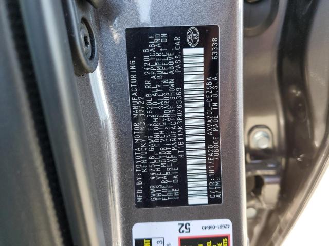 4T1G11AK3PU763369 - 2023 TOYOTA CAMRY SE NIGHT SHADE GRAY photo 12