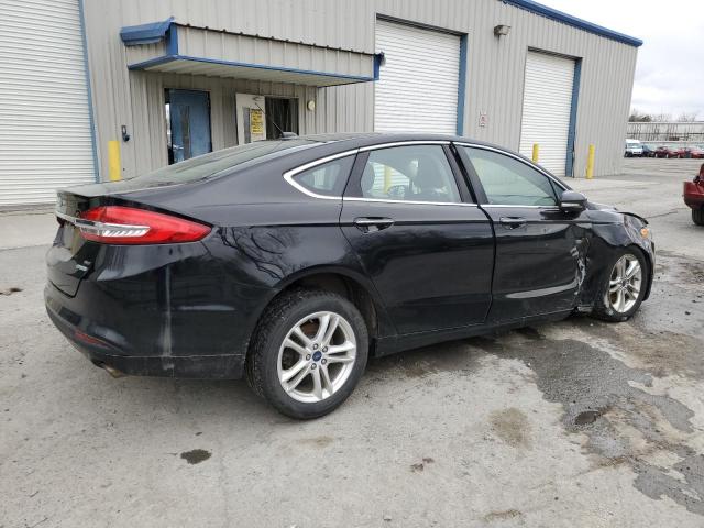 3FA6P0HDXJR178700 - 2018 FORD FUSION SE BLACK photo 3