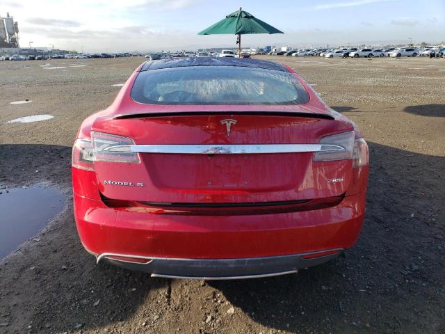 5YJSA1H17EFP27900 - 2014 TESLA MODEL S 红色 照片 6