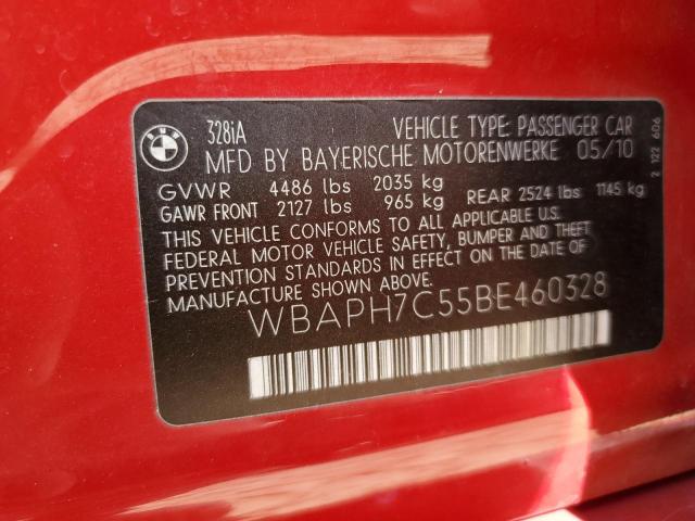 WBAPH7C55BE460328 - 2011 BMW 328 I RED photo 12