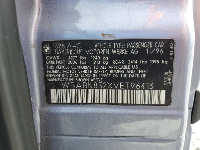 WBABK832XVET96413 - 1997 BMW 328 IC AUTOMATIC SILVER photo 13